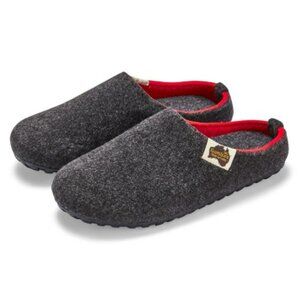 Gumbies Unisex Outback Grey-Red Slip On Comfy Flat Classic Slippers